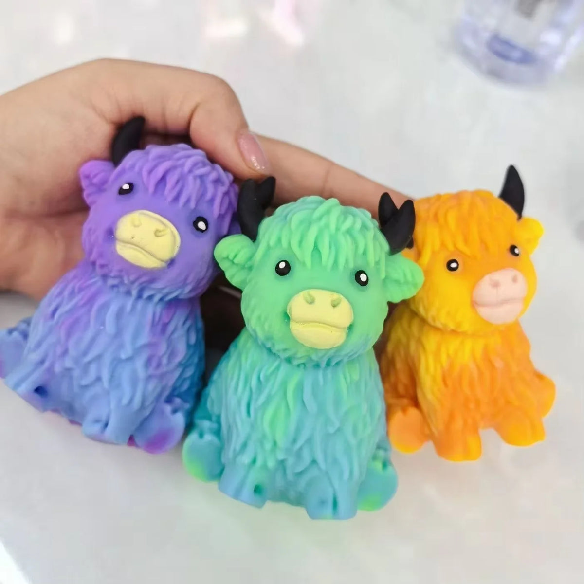 NEEDOH Mountain-Cow Squeeze Squishy Toy Slow-Rise Soft-Flour Feel Non-Stick Lightweight Calming Odor-Free Pliable Calming Fidget