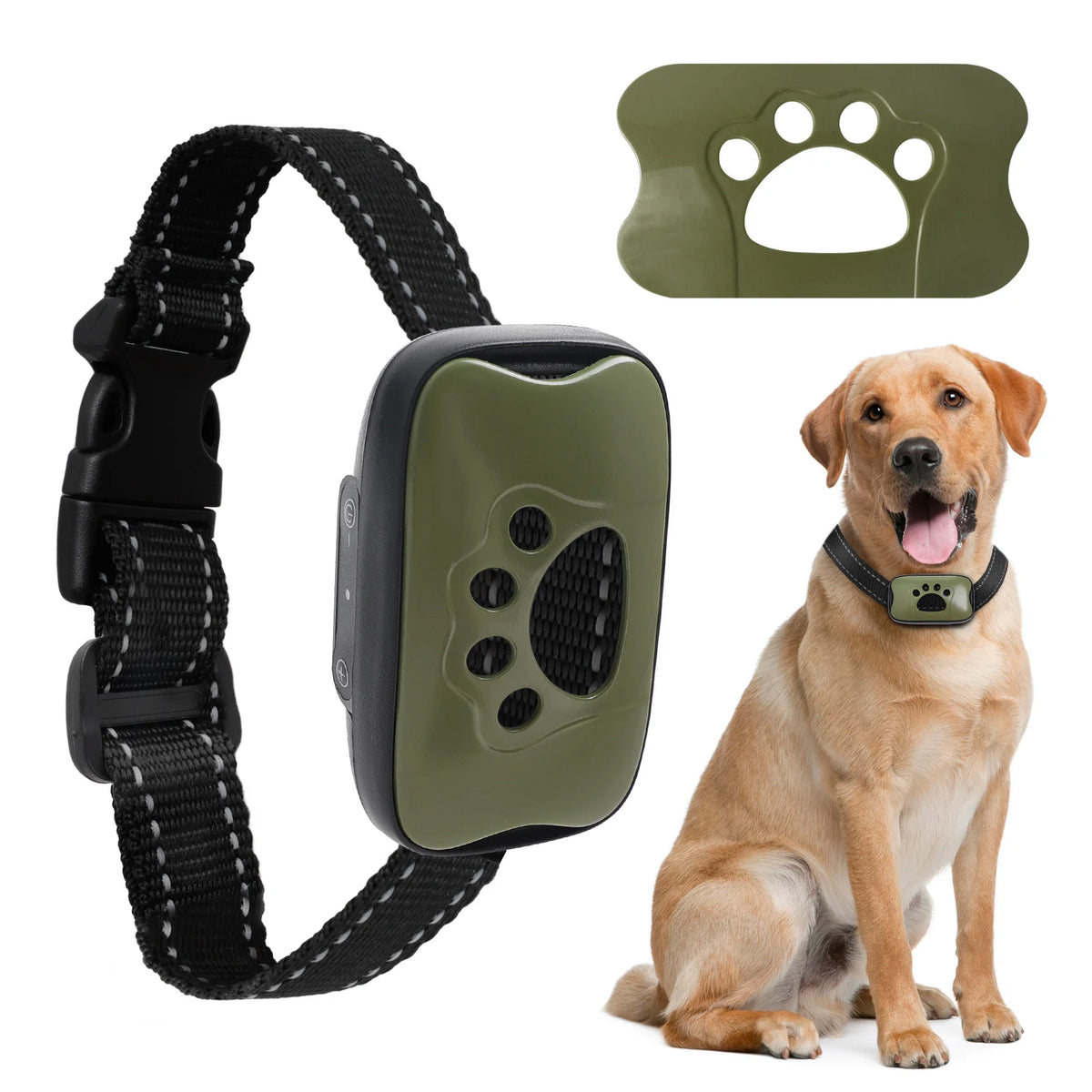 Pet Dog Anti Barking Device USB Rechargeable Dogs Training Collar Ultrasonic Stop Barking Vibration Anti Bark Collar