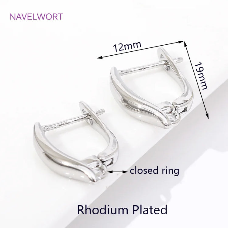 DIY Earring Making Accessories 18K Gold Plated Smooth Earring Hook Clasps Brass Metal Earwires Hooks,Jewelry Making Supplies