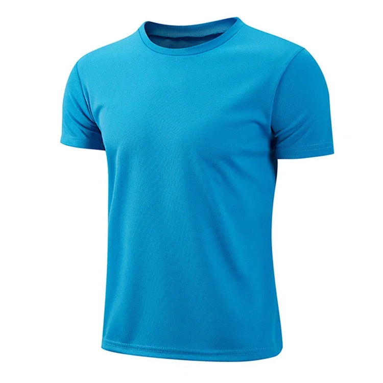Summer Short Sleeve t Shirt For Men Casual White t-Shirts Top Man Breathable Gym Shirt Tees Quick Dry Soccer Jersey Man Clothes