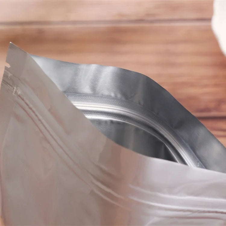 Heat Seal Aluminium Foil Bag Zipper Stand-up PackagingBag Foldable Snack Coffee Sunscreen Gift StorageBag Cooked Food Fresh Bag
