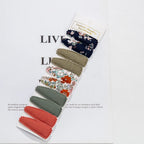 10Pcs/Lot Ins 6cm Flower Print Cotton Alloy Hair Bow Snap Clips Set Fabric Plaid Bobby Hairpins Hairgrips Girls Kids Headwear