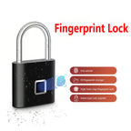 Smart Fingerprint Padlock Waterproof Fingerprint Keyless Door Lock Type C Rechargeable Security Padlock for House