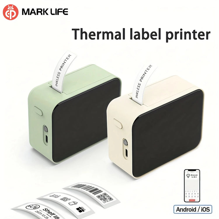 Marklife P15 Wireless Bluetooth Label Printer Portable Thermal Printer Similar as D11 D110 D101 Label Machine Mini Label Maker