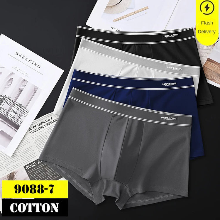 4Pcs Boxer Shorts Men's Underwear Sexy Panties Cotton Boxers Man Underpants Male Shorts Homme U Convex Lingerie Free Shipping