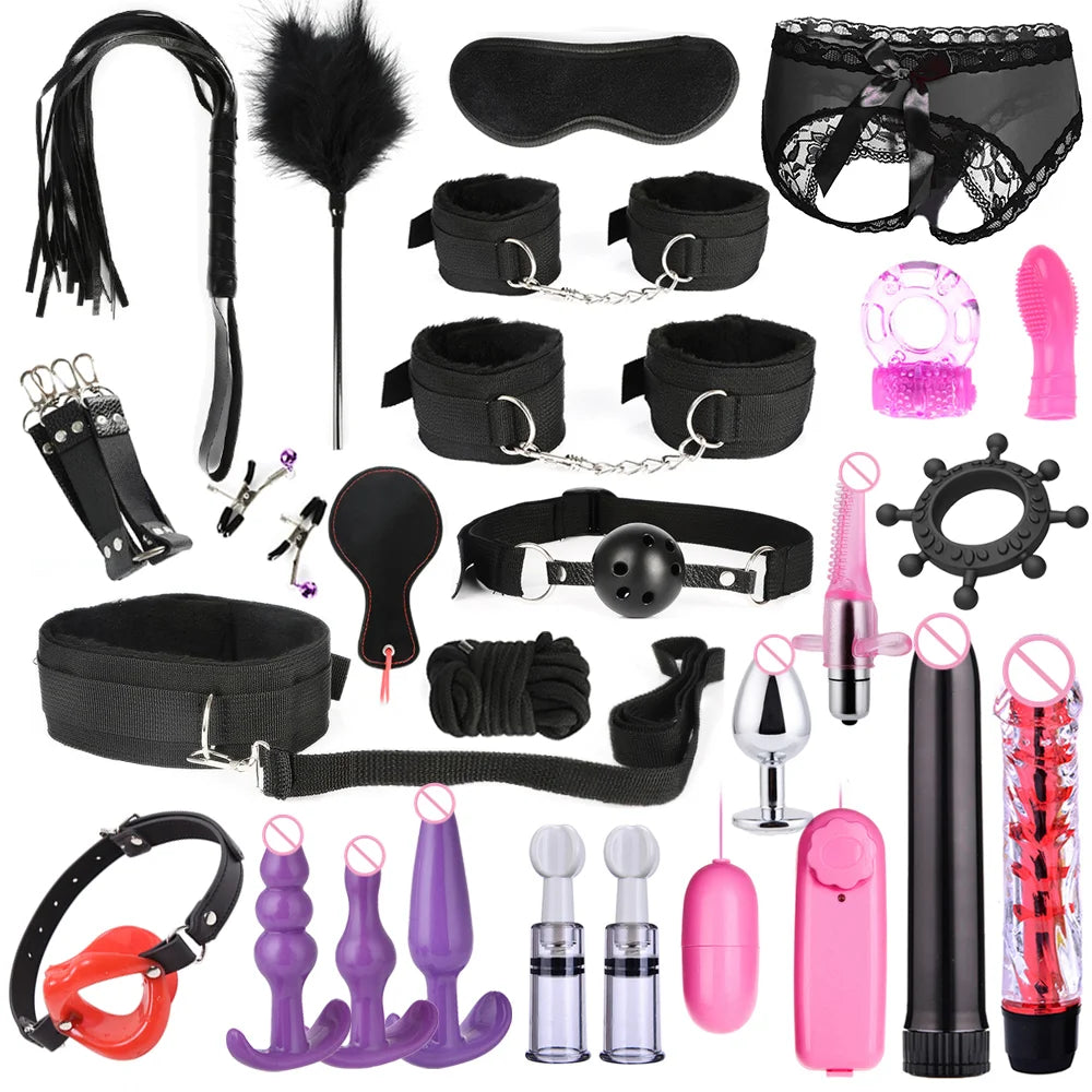 Sex toys for women BDSM sexual couples kit Adult Sexy Toys sexyshop erotic accessories handcuffs for session Anal plug sex game