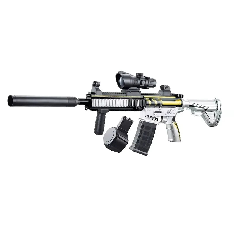 M416 Classic Manual Pull-Up Mode Gel Ball Toy Gun with Elastic Gel for Boys Outdoor Toy Holiday Gift Christmas