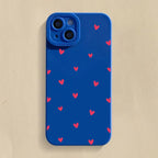 Black Love Heart Phone Case For iPhone 18 17 16 14 15 13 12 11 Pro Max X XR XS 7 8 15 16 Plus SE Shockproof Silicone Soft Cover