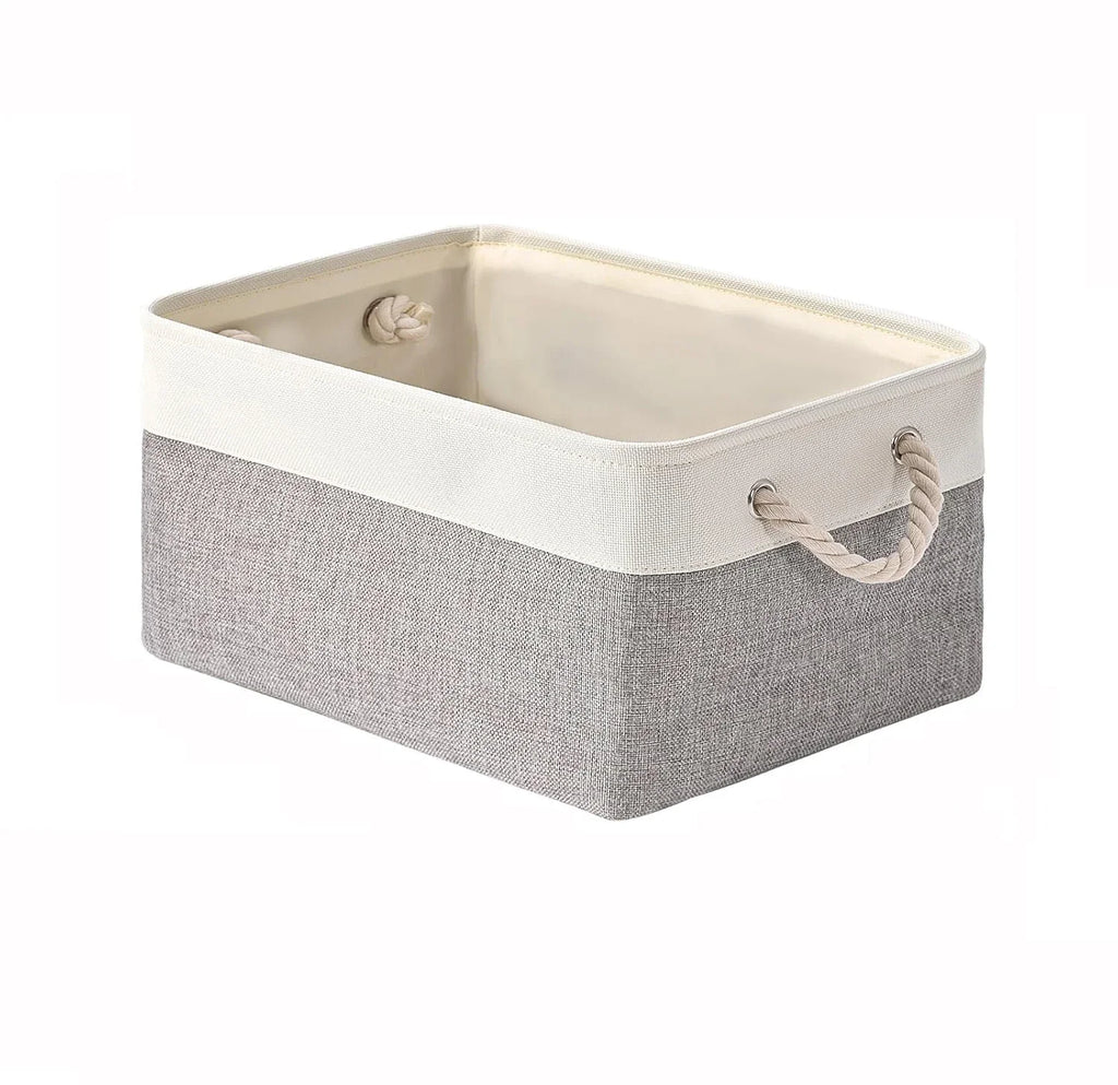 Foldable Storage Basket with Handle Rectangular Desktop Storage Box Home Supplies Underwear Socks Baby Toys Storage Bag