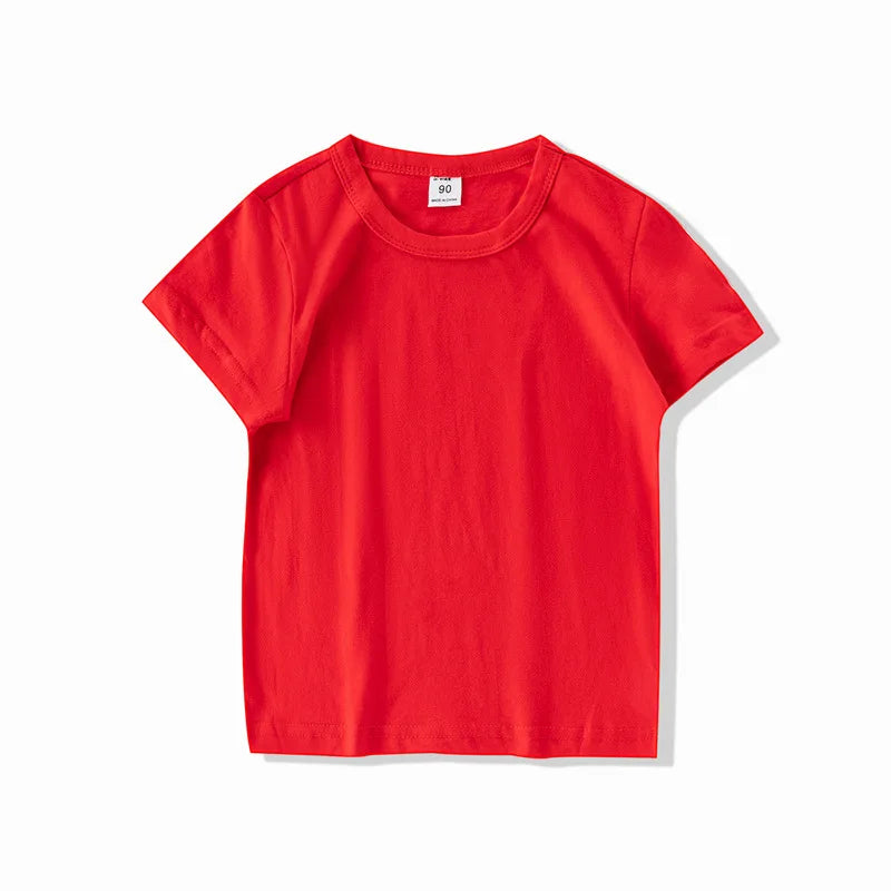 Autumn Spring Cotton Children T-shirt  Boys Girls Tees Long Sleeve White Shirt Kids Tops Baby Clothes Solid Black Blue Yellow