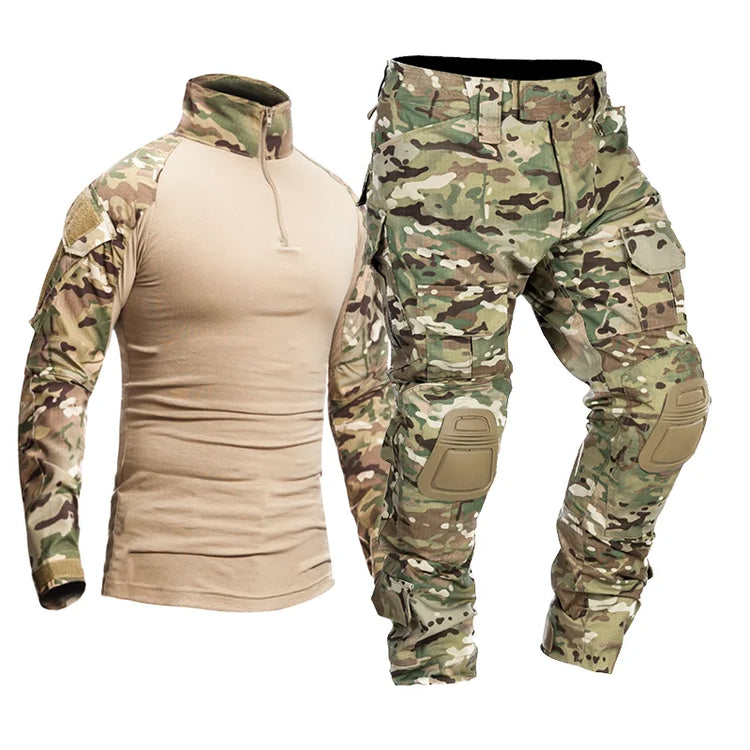 Men Tactical Uniform Camouflage Multicam Shirt Coat Pant Soldier Sniper Hunting Clothes