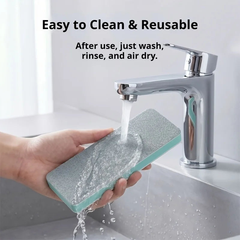 6 PCS Glass Scale Magic Cleaning Brush, Powerful Water Scale Water Stain Remover, Multifunctional Window Glass Cleaning Tool