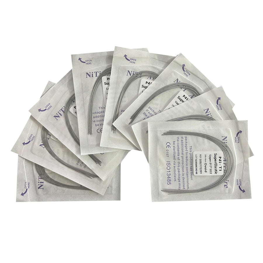 10pcs/Pack AG Dental Orthodontic Arch Wires NITI  Round / Rectangular Oval Form Ortho Arch Wire Dentist Tool