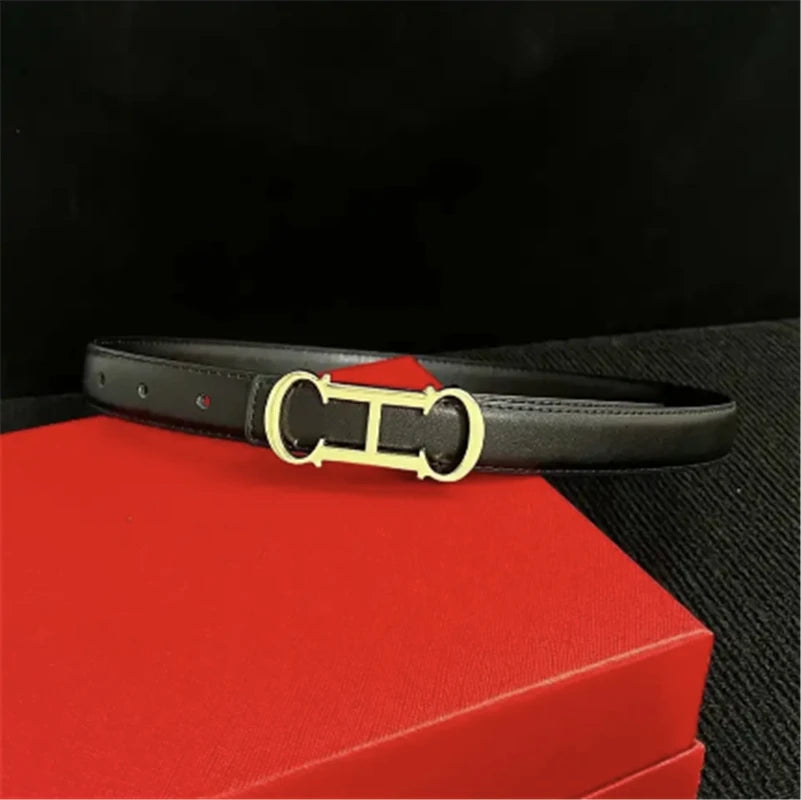 New Thin 2.5cm Women Belt Designer ladies Reversible Leather Belts for women Female Belt for Jeans women dress belts