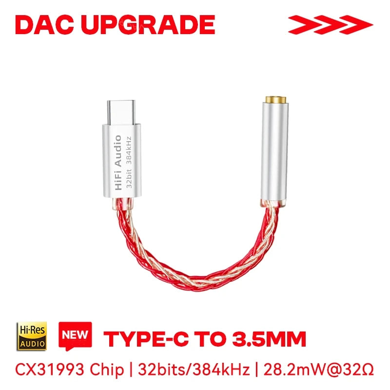 Type C to 3.5mm Jack AUX USB Cable HiFi Audio Amp Headphone Adapter HD Mic for QKZ KZ Earphone iPhone16/15 Samsung Xiaomi Huawei