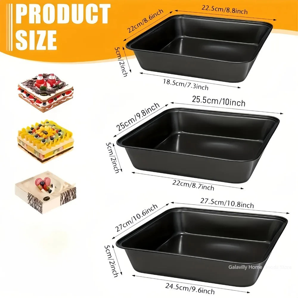 Carbon Steel Nonstick Roasting Pan Rectangular Baking Tray Loaf Toast Bread Cake Bakeware DIY Pastry Pan Dish Kitchen Utensils