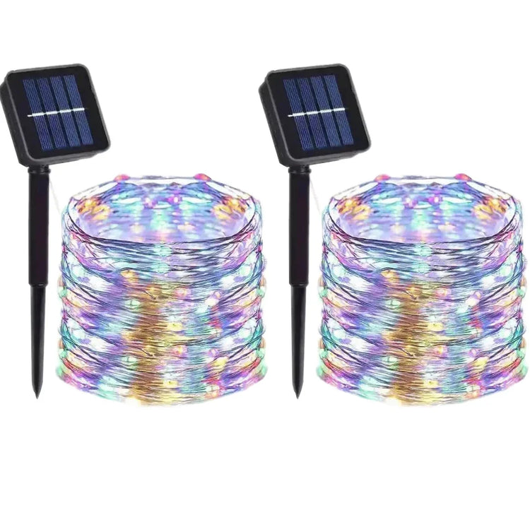 1 2 3 4 5Packs Solar Led Fairy Light Outdoor Christmas Lights 8Modes Copper Wire Lights Waterproof Garden Tree Patio Decor