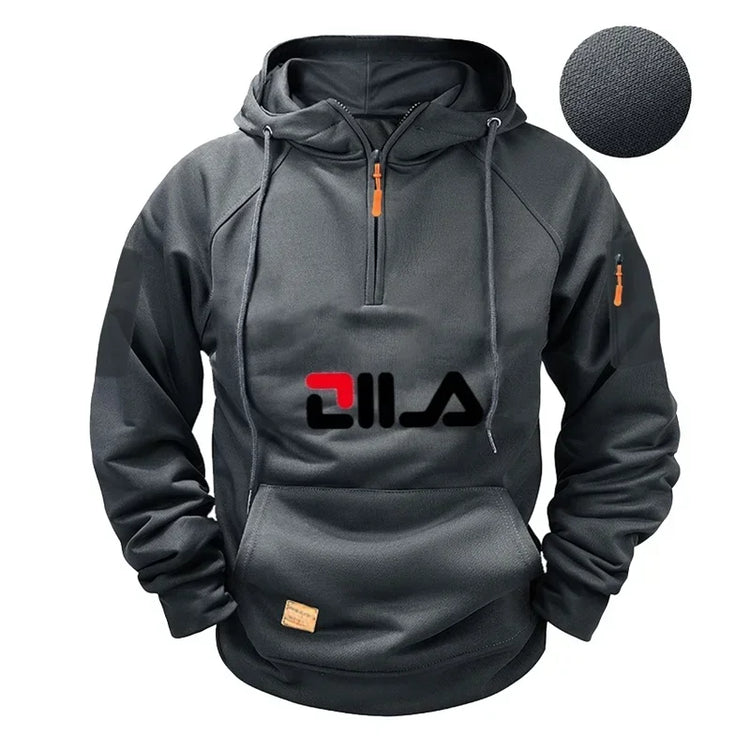 2026 Autumn/Winter Men's Loose-Fitting Long-Sleeved Hooded Sweatshirt - Street Fashion Casual Daily Wear Top