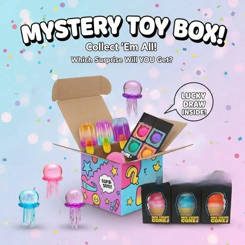 100+ Pieces Assorted Squishy Figures Blind Box Surprise Toy Slow Rising Soft Fidget Toys Featuring Moai Head Panda Rabbit Stress