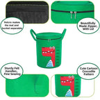 Cartoon Animal Storage Baskets Large Capacity Foldable Toy Organizer Bin with Lid for Kids Room Home Nursery Organization