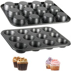 6/12 Cups Square Cupcake Pan Muffin Tray Cupcake Mold Muffin Pan Carbon Steel Baking Pan Non Stick Bakeware For Kitchen Oven