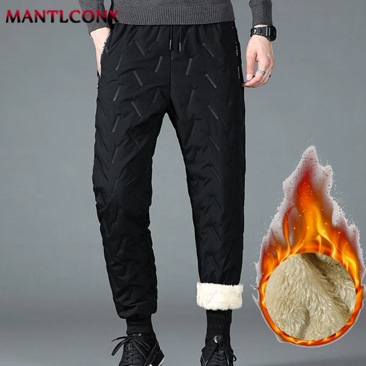 Thicken Warm Winter Pants for Men Sweatpants Casual Thicken Joggers Pants Male Thermal Trousers Black Gray Pants Men Windbreak
