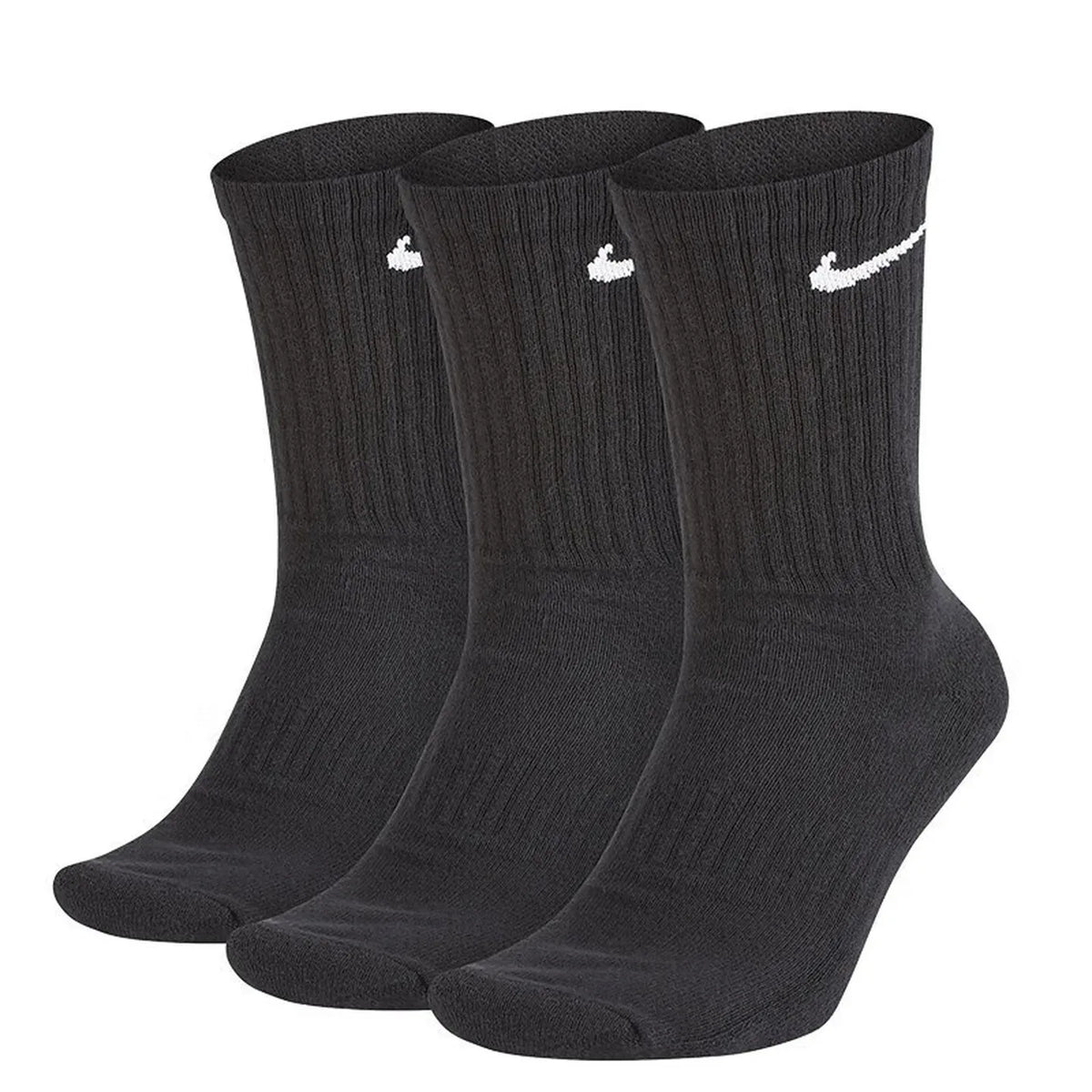 Nike Unisex 3-Pack Short-Cuff Casual Basketball Socks Breathable Moisture-Wicking Socks SX7678-100