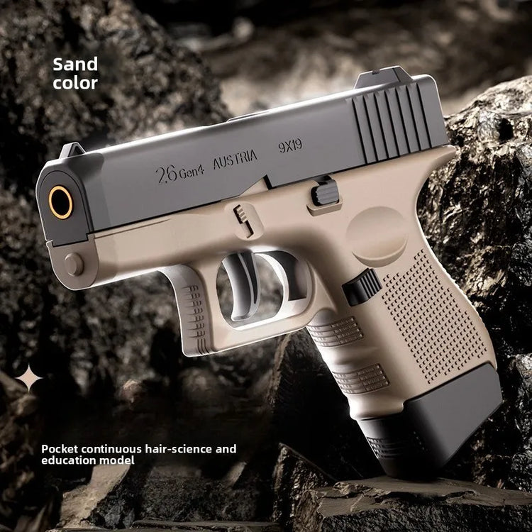 Shell Ejection Toy Gun Pocket Pistol Model Manual Burst Blaster Mechanical Shooting Game Toy Outdoor CS Toy Movie Prop