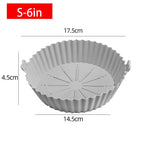 Air Fryer Silicone Basket Tray 20/23cm Round Square 4/5/6/8 Liters XXL Shape Airfryer Case Protector Pan Mold Liner