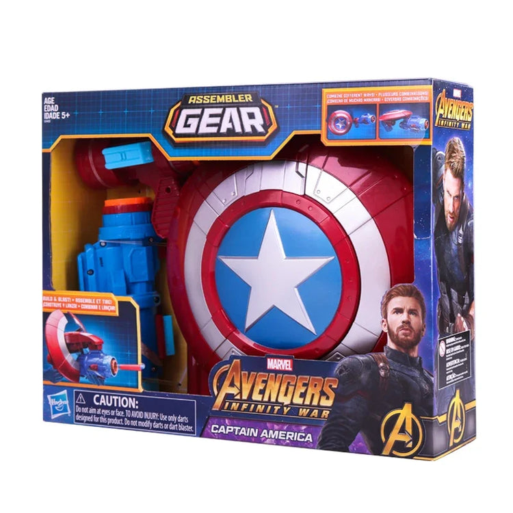 Hasbro Marvel AVENGERS3 Iron Man Spider-Man Captain America NERF Assembler Gear Dart Gun Infinity War End Game Launcher Toy