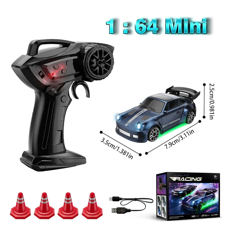 4WD 2.4GHZ RC Simulation Mini Drift Car Palm Racing Model Desktop Toys 1/64 Scale Remote Control Cars Kid Gift For Children Boys