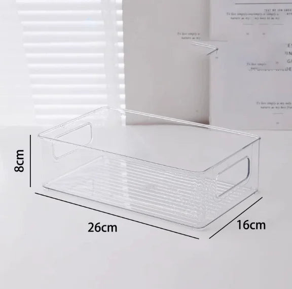 Acrylic Transparent Desktop Organizer Box Cosmetics Plastic Dormitory Household Facial Mask Skin Refrigerated