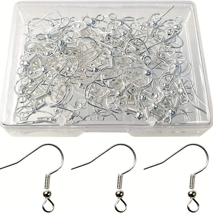 120pcs Silvery Color Earring Hooks Hypoallergenic Jewelry Making Supplies Findings Ear Wires Fish Hooks Accessories