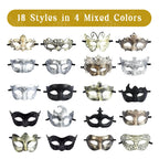 20-120Pcs Masquerade Masks Bulk Venetian Carnival Masks Vintage Antique Party Masks for Women Men Mardi Gras Prom Halloween