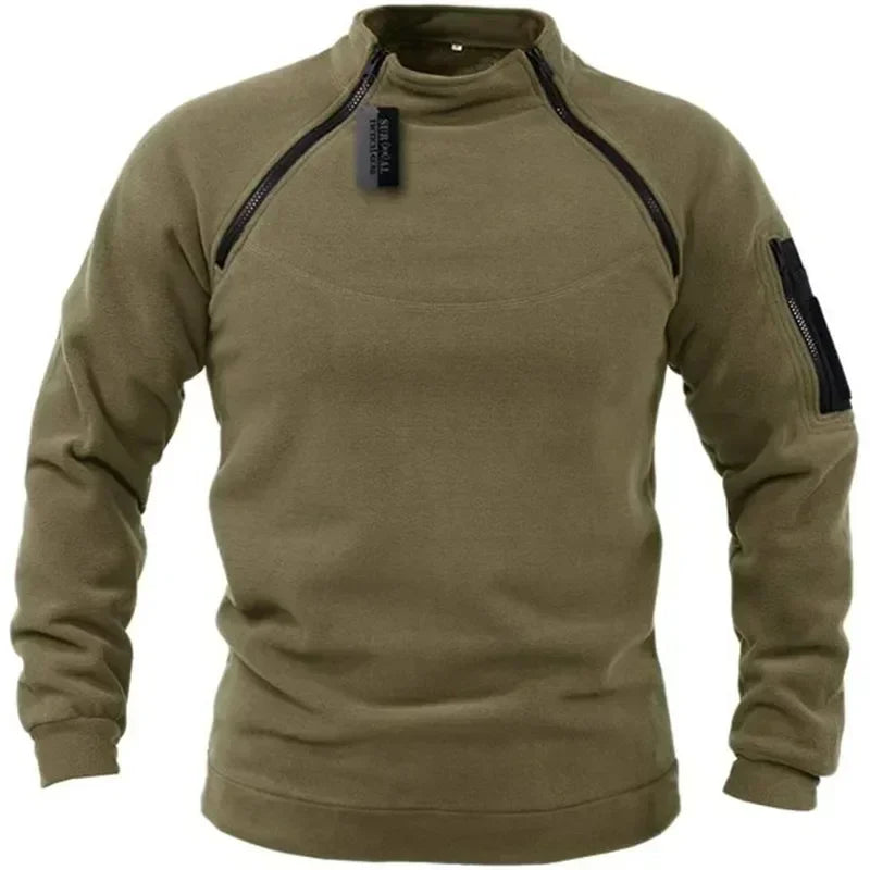 Men Tactical Outdoor Polar Fleece Jacket Hunting Clothes Warm Zipper Pullover Man Windproof Coat Thermal Hiking Hunting Sweater