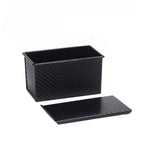 1Pcs Rectangle Loaf Pan with Lid Non Stick Bakeware for Baking Bread Carbon Steel Corrugated Toast Box with Lid Bread Mould