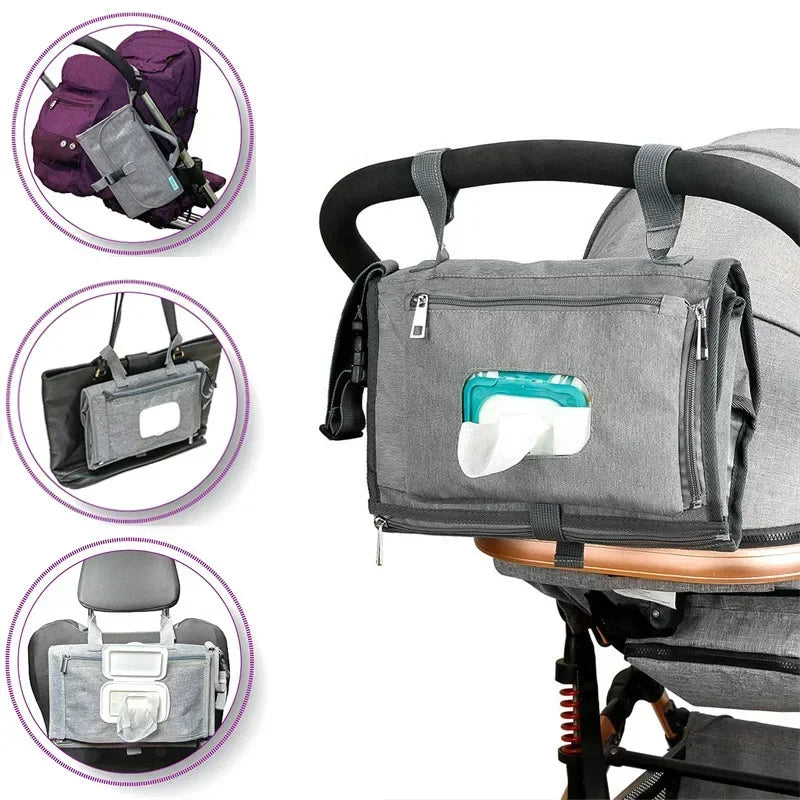 Portable Diaper Changing Pad Portable Baby Changing Pad with Pockets Waterproof Travel Diaper Changing Station Kit Baby Gifts