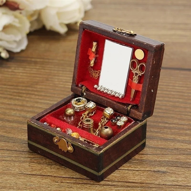 1/12 Dollhouse Miniatures Jewelry Box /Doll House Accessory Room Decor