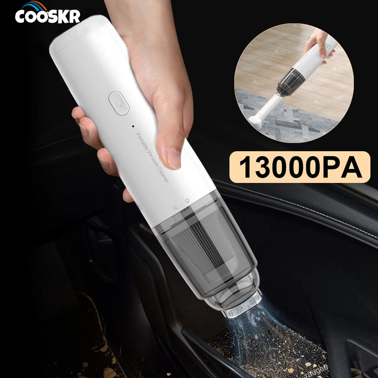 13000PA Wireless Car Vacuum Cleaner USB Rechargeable Powerful Suction Cleaning Machine Handheld Portable Car&Home Vacuum Cleaner