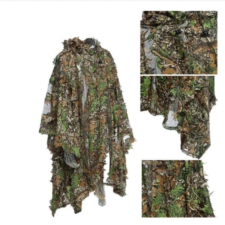 Men Women Kids Outdoor Ghillie Suit Camouflage Clothes Jungle Suit CS Training Leav