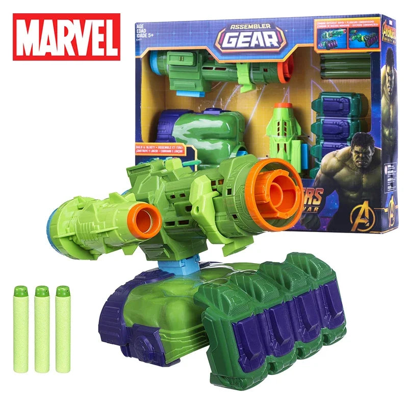 Hasbro Marvel AVENGERS3 Iron Man Spider-Man Captain America NERF Assembler Gear Dart Gun Infinity War End Game Launcher Toy