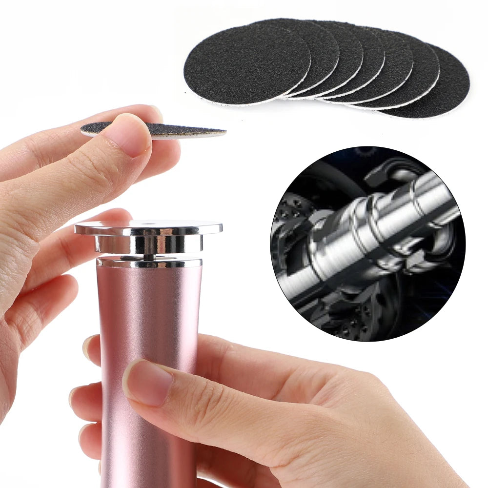 Electric Foot Callus Remover Foot Care File Heels Dead Skin Pedicure Tool Electronic Foot Grinder and Replacement Sandpaper