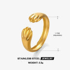 High End Waterproof Hollow Stainless Steel Finger Ring Trendy for Women Personalize Jewelry Wholesale