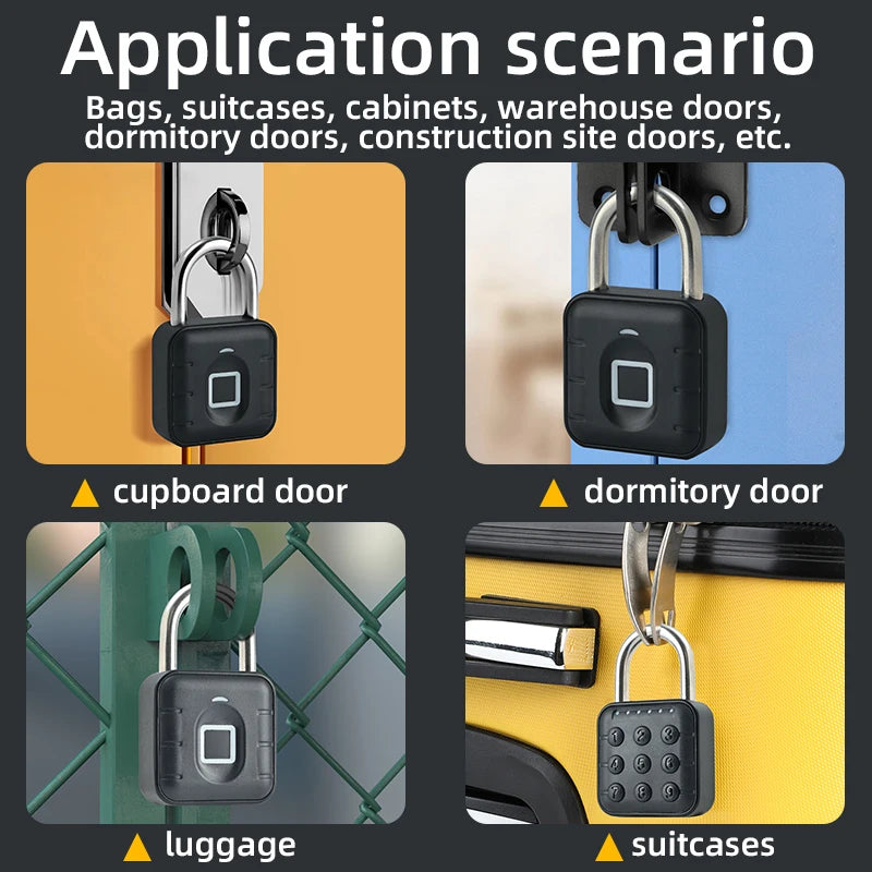 Tuya Smart Home Padlock Fingerprints IP67 Waterproof Electronic Code Lock Smart Life Security Protection