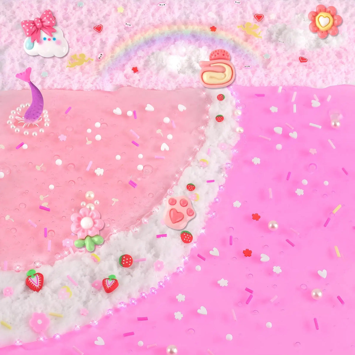 70ml DIY children's stress relief soothing toy crystal slime handmade ice cream cup girl material pack slime making dessert