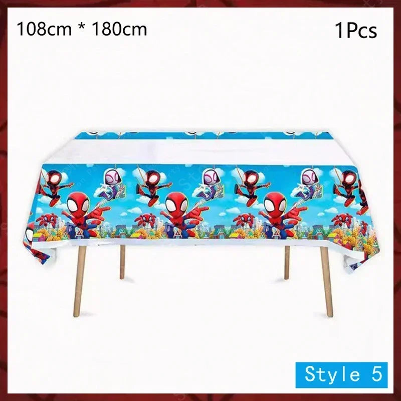 Spiderman Birthday Party Decorations Set Disposable Tableware Napkins Cup Plate Spidey and His Amazing Friends Birthday Supplies
