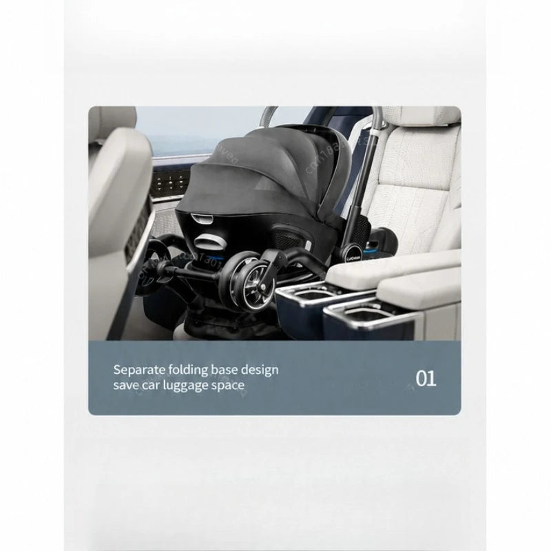 2026 New Portable Baby Stroller Multifunctional Detachable Seat, Can Be Used in Car and Stroller Foldable Luxury Baby Stroller
