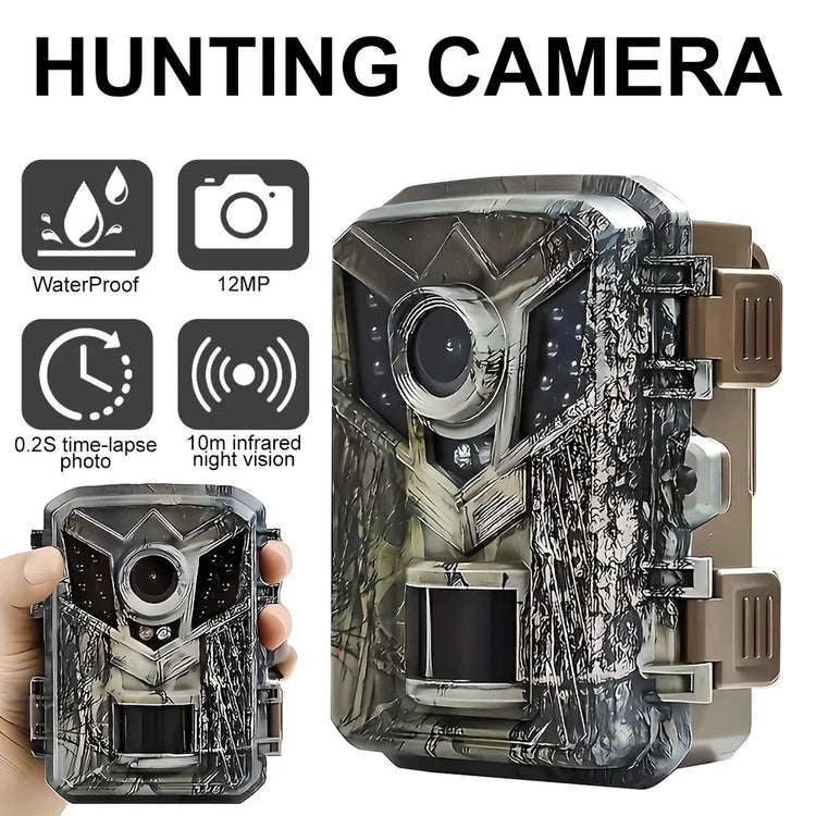 Mini Hunting Camera 16MP 1080P Wild Trail Game Cam Infrared Night Vision Outdoor Motion Activated Trigger Scouting Photo Traps