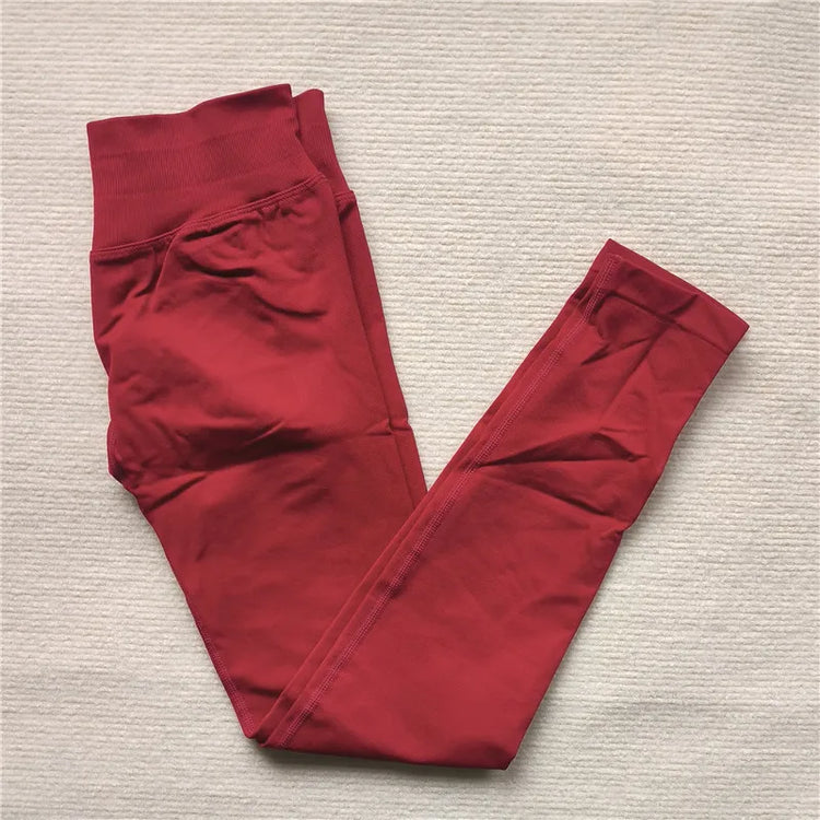 Seamless Sporty Leggings High Elastic Yoga Leggings Fitness Pants Butt Lifting Tights Tummy Control Squat Proof Workout Tights
