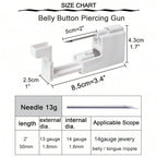 Belly Button Piercing Kit Gun Belly Piercing Kit Belly Button Piercing Gun Navel Piercing Kit Belly Button Ring Piercing Kit
